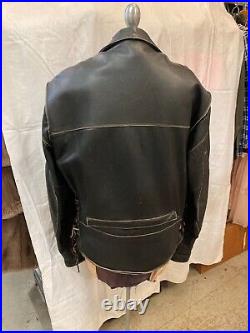 Vtg 1980s JOE ROCKET perfecto biker motorcycle brown mens leather jacket sz Larg