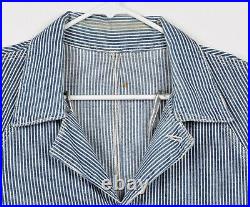 Vtg 40s Penneys Pay-Day Sanforized Union Made Railroad Engineer Striped Jacket