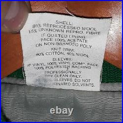 Vtg 60's Large 42 Howe Varsity Letterman Wool Jacket Letter M Patch Green USA