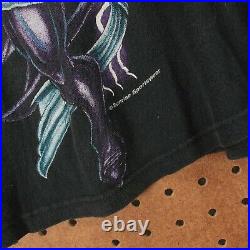 Vtg 80s 90s single stitch t-shirt LARGE american thunder wizard faded kanye