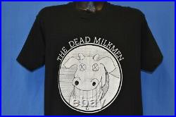 Vtg 80s THE DEAD MILKMEN COW LOGO PUNK ROCK BAND PHILLY PHILADELPHIA t-shirt L