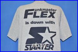 Vtg 90s FUNKMASTER FLEX DOWN WITH STARTER RAP HIP HOP PROMO STAR LOGO t-shirt L