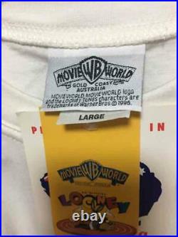 Vtg 90s Looney Tunes Warner Bro Movie World Unused With Tag Tee T Shirt Size L
