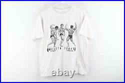 Vtg 90s Mens Large Muscle Beach Venice California Spell Out Distressed T-Shirt