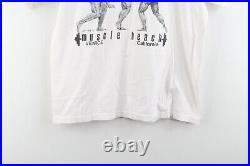 Vtg 90s Mens Large Muscle Beach Venice California Spell Out Distressed T-Shirt