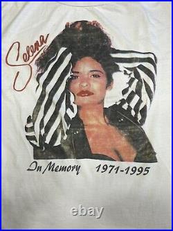 Vtg 90s Selena Quintanilla Memorial Shirt Rap Tee Mexican Singer Sz Large