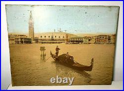 Vtg Antique Large 22 Albumen Photo Print Italy Venice Gondolier Paolo Salviati