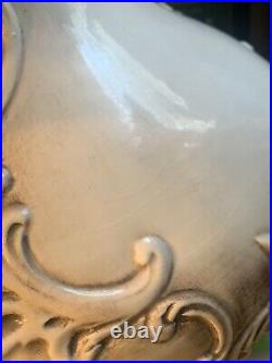 Vtg Capodimonte Porcelain Large 16pitcher Antique Vase Floral Please Read Vg
