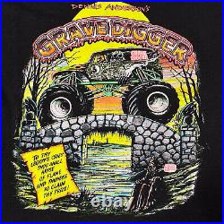Vtg Gravedigger Monster Truck? Promo Tshirt Mens L Single Stitch 1990s Tee Black