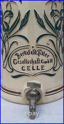 Vtg Rare Large French Antique Art Nouveau Berkefeld Water Filter Circa 1900