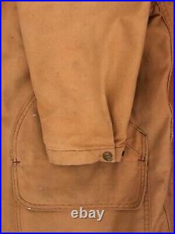 WOOLRICH Vintage Tan Canvas Barn Jacket Coat Large