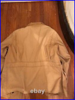 WOOLRICH Vintage Tan Canvas Barn Jacket Coat Large