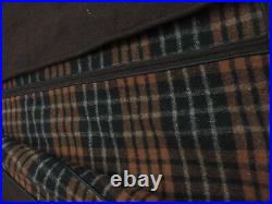 Women's Gloverall Vintage Cape Cloak Wool Dark Brown Check 40 Large N1-A5