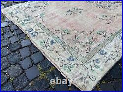 Wool rug, Turkish rug, Vintage rug, Handmade rug, Large, Carpet 5,5 x 8,9 ft
