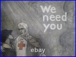 World War I Red Cross Original Vintage Poster