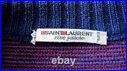 Yves Saint Laurent Vintage Men's V-neck Ski Sweater 100% Wool Early 80's Size L